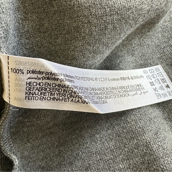 Zara Women’s Gray Mid- Length Open Front Wool Like Overcoat With Pockets Size XL - Picture 6 of 7